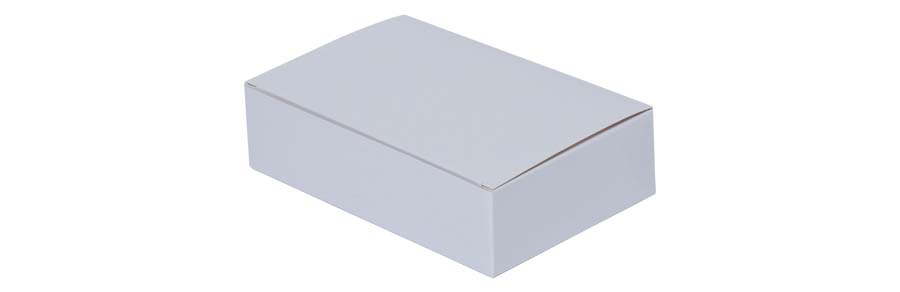 Caja para alfajores tapa incorporada lisas en cartulina sin brillo