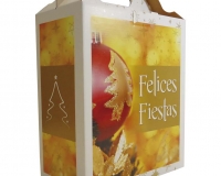 Cajas Felicidades con diseo BORLA en microcorrugado acoplado a cartulina (C.07471)