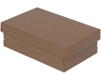 Caja Ordenadora tapa y base en microcorrugado karft. Usos: zapatos, jardines, guardado, archivo.