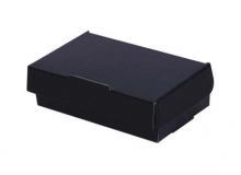 Caja para tarjetas personales en cartulina color lisas con brillo. Usos: tarjetas personales, jabones, bijouterie, llaveros.