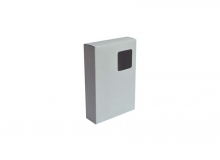 Estuche para boxer en cartulina blanca con ventana