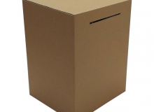 Caja tipo urna en microcorrugado kraft