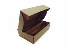 Caja para botella+copa con interior en microrugado