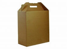 Caja para seis botellas en microcorrugado kraft (C.08524)