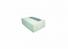 Caja con visor para regalera en cartulina blanca sin impresin