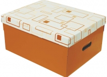 Caja ordenadora grande con diseo fantasa con brillo exterior. Usos: guardado ropa, regalos, archivos y otros.