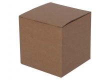 Caja cubo tapa incorporada en microcorrugado kraft