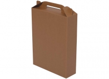 Caja para tres botellas en microcorrugado kraft